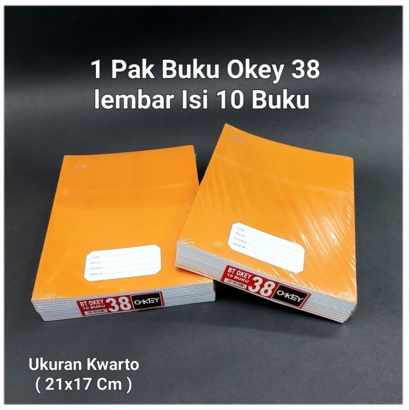 

1 Pak Buku Tulis Kraft 38 Lembar (Isi 10 Buku)Okey
