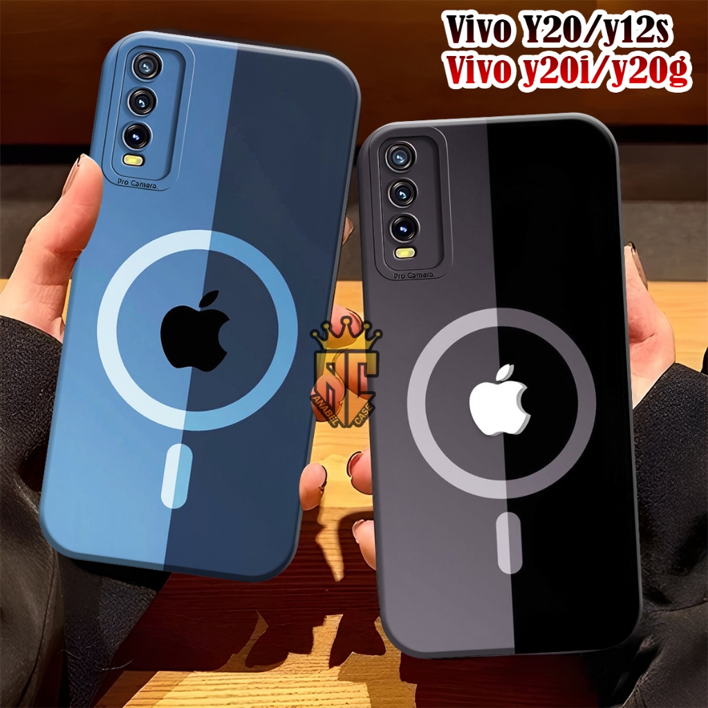 Softcase VIVO Y12S Y20 Y20S Y20A Y20SG Y20I Fashion Case Motif Logo Apple  - Case Cute - Case Vivo -