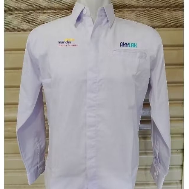 new kantong 1 kemeja mandiri utama finance baju mandiri utama finance seragam mandiri utama finance 