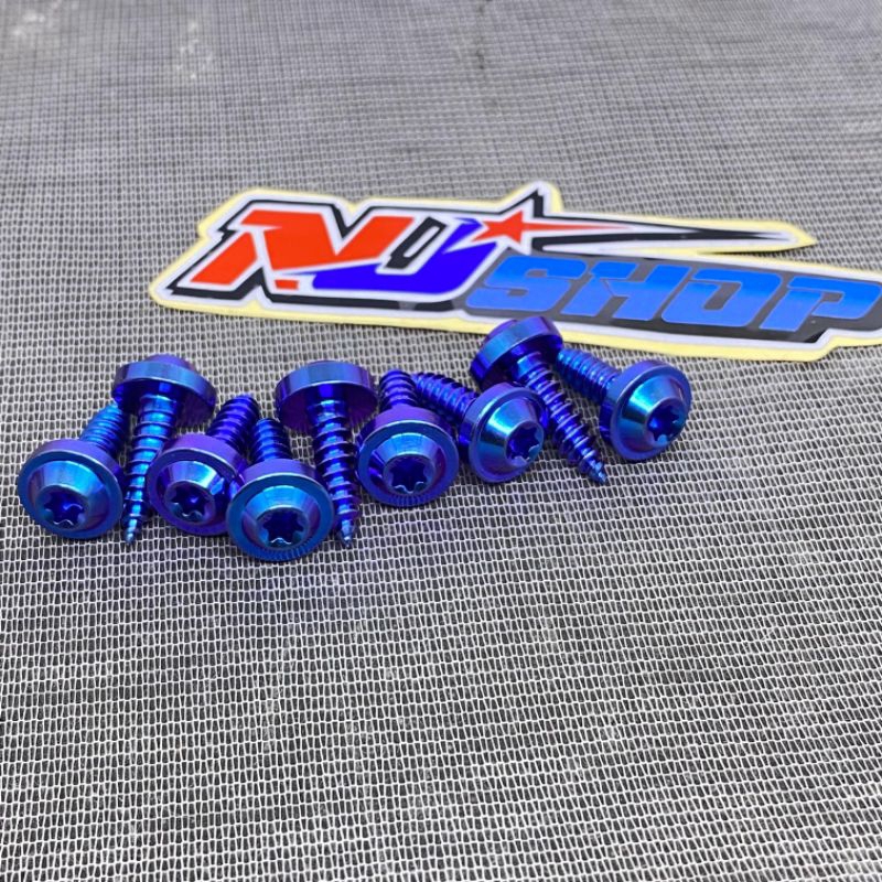 harga satu set isi (15) baut body honda titanium probolt drat kasar probolt body honda vario beat pr