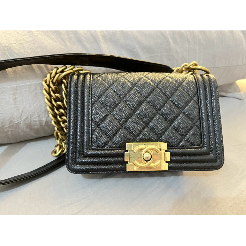 Chanel boy caviar GHW 25 cm preloved
