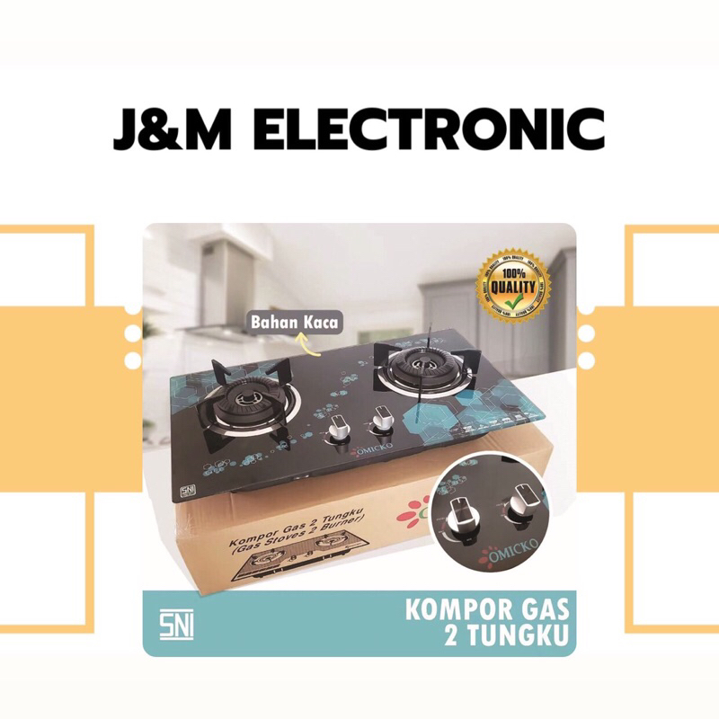 OMICKO kompor tanam gas 2 tungku Omicko kompor tanam omicko kompor gas 2 tungku omicko