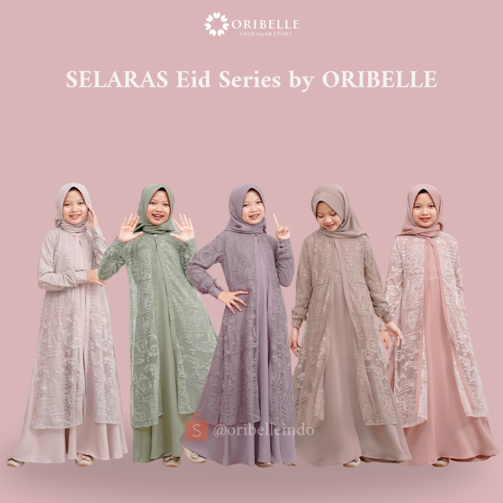 Oribelle - Selaras Baju Couple Keluarga, Dress Gamis Ibu Dan Gamis Anak
