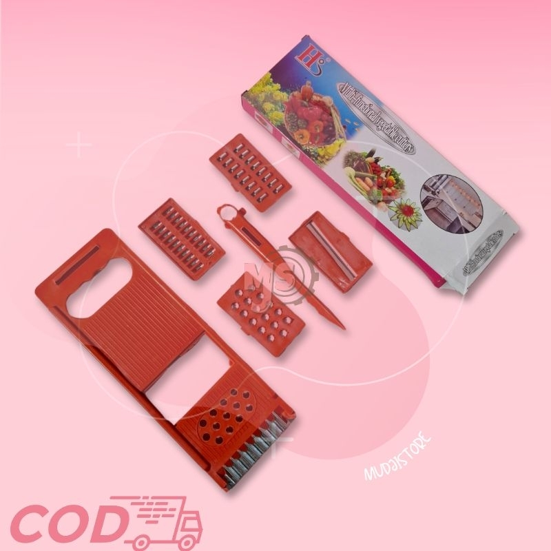 Parutan Multifungsi 8 IN 1 /Parutan Multifungsi Serbaguna Orange / Parutan Serbaguna Termurah