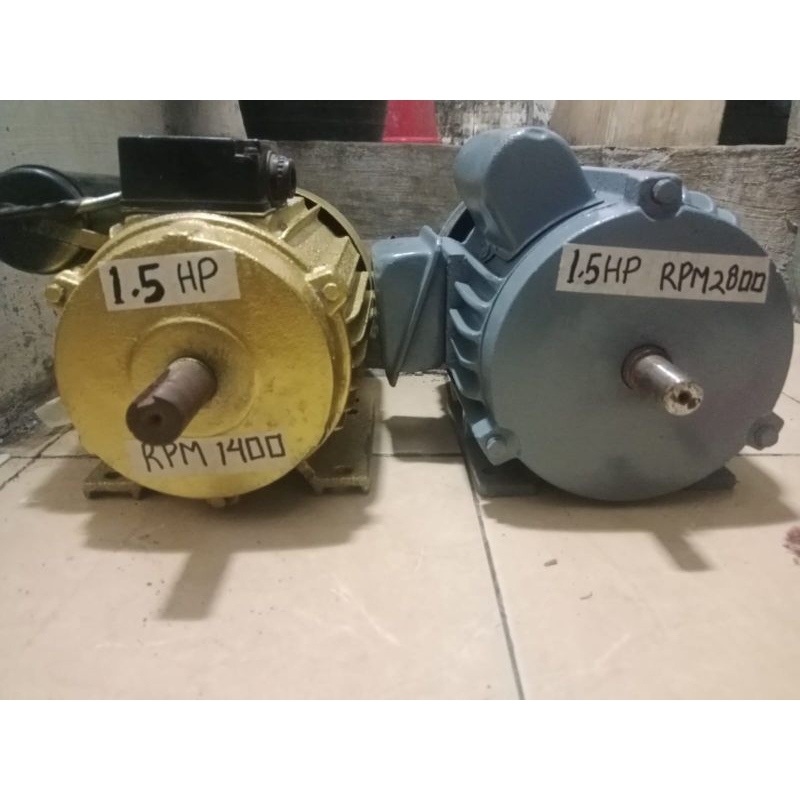 Dinamo penggerak 1,5 hp rpm 1400/2800 listrik 1 phase