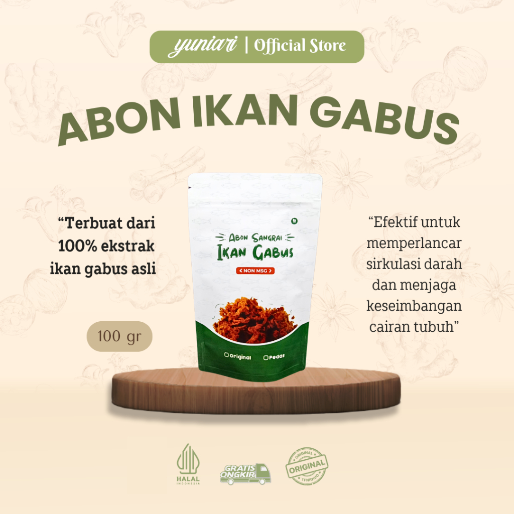 

Yuniari - Abon Ikan Gabus Sangrai Premium Floss MPASI Ibu Hamil Menyusui non Pengawet, Pewarna, MSG