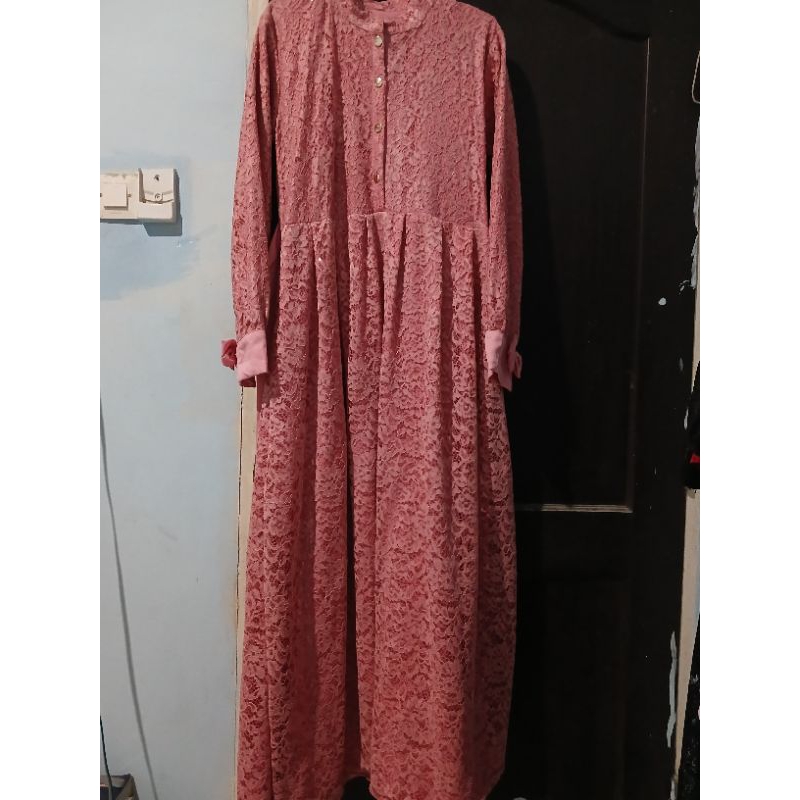 dress brukat pink pl