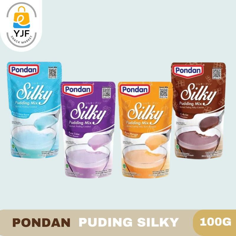 

Pondan Silky Pudding Instan / Pudding Silky Instan Rasa Mangga / Bubble Gum Silky / Coklat / Taro Pouch - 100g