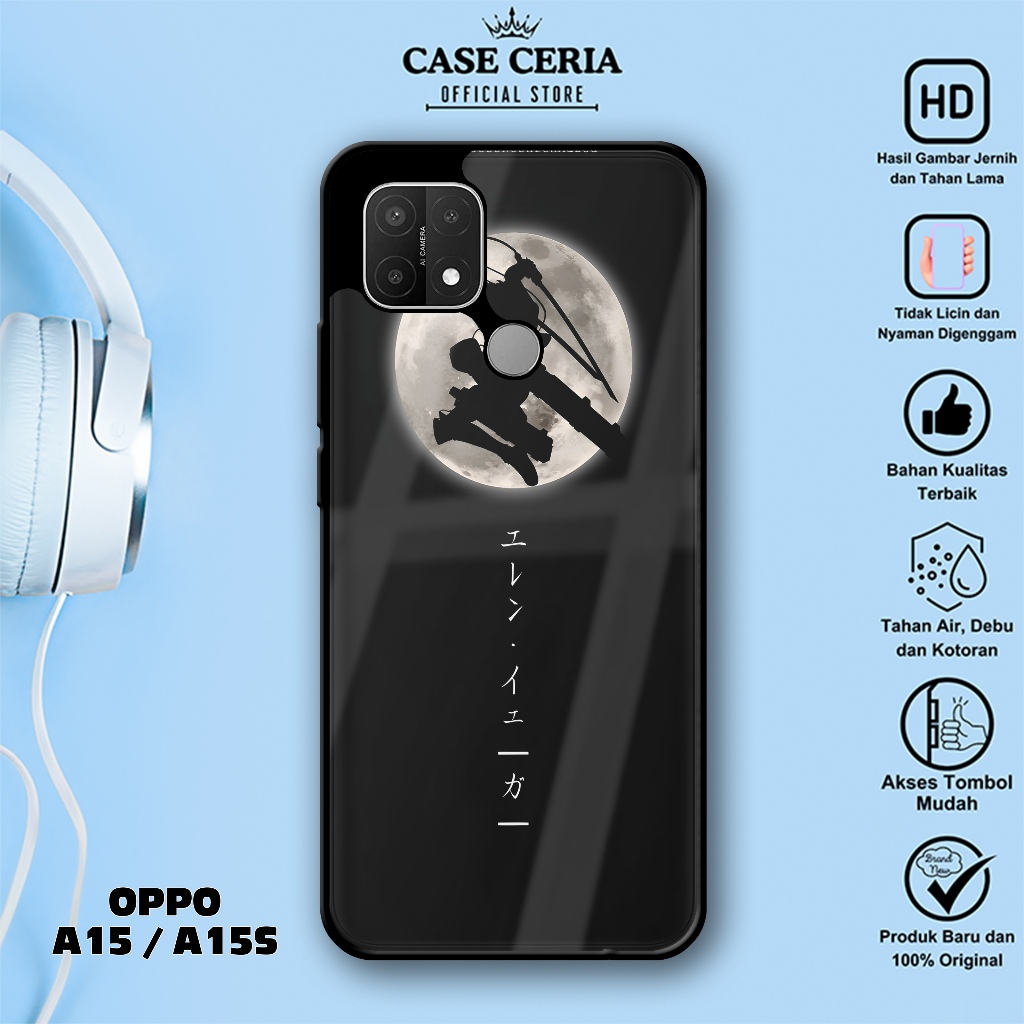 Case Oppo A15 / A15S - Casing Oppo A15 / A15S Anime AOT – Softcase Pro Camera - Hardcase HP OPPO A15