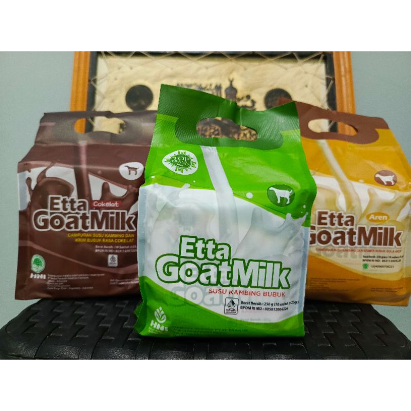 

EttaGoatMilk Susu Kambing HNI HPAI All Varian Rasa Original, Aren dan Cokelat