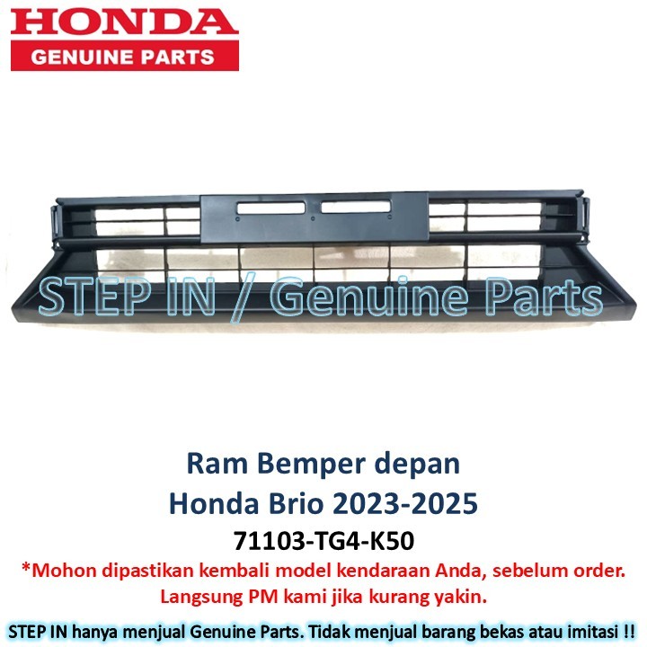 Grill bawah Bemper depan Honda BRIO RS S 2023 2024 2025 Ram Grille Bumper genuine original baru