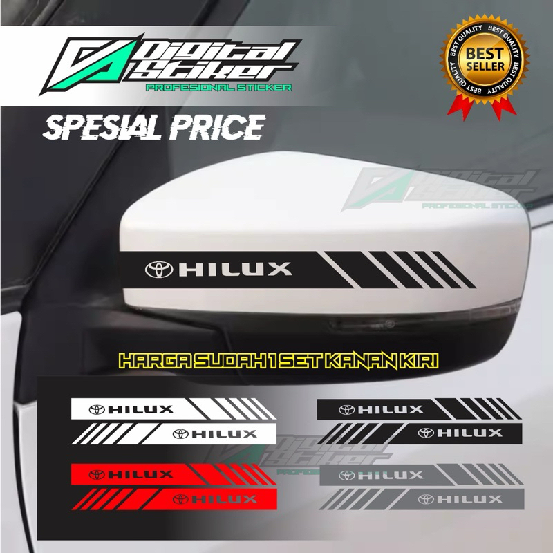 Sticker variasi spion mobil hilux sticker cutting spion mobil toyota  hilux