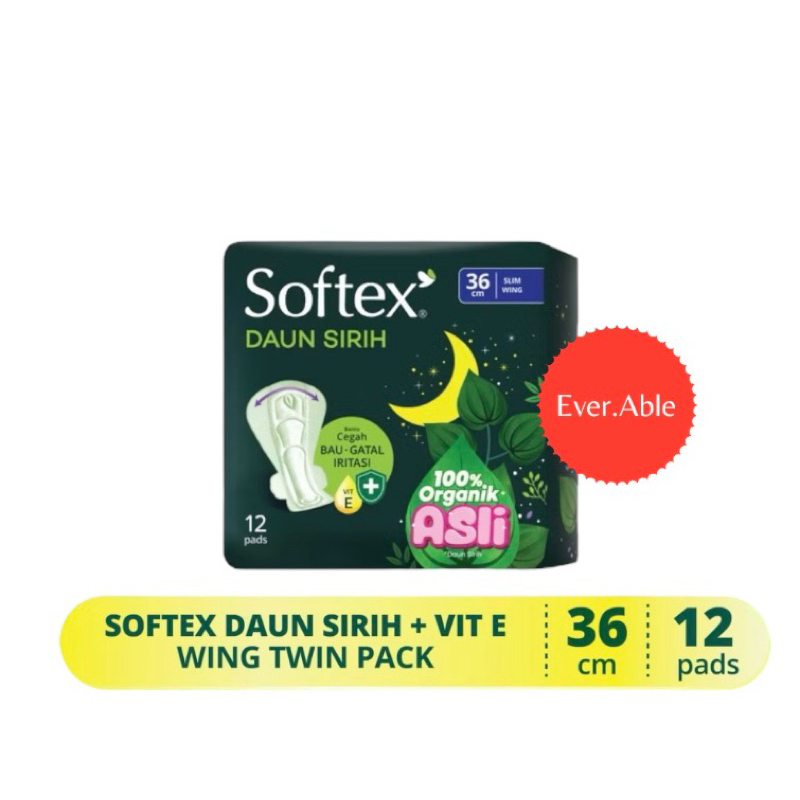 SOFTEX DAUN SIRIH NIGHT WING 36 CM 12 PADS