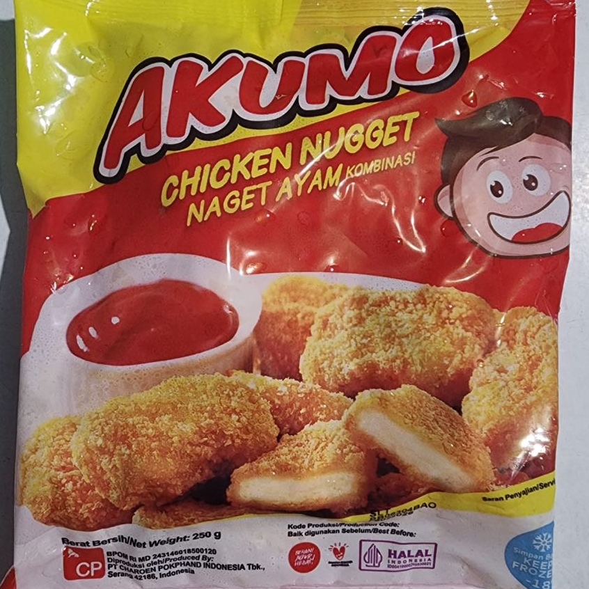 

Akumo Naget Ayam, Chicken Nugget, Kemasan 250gr