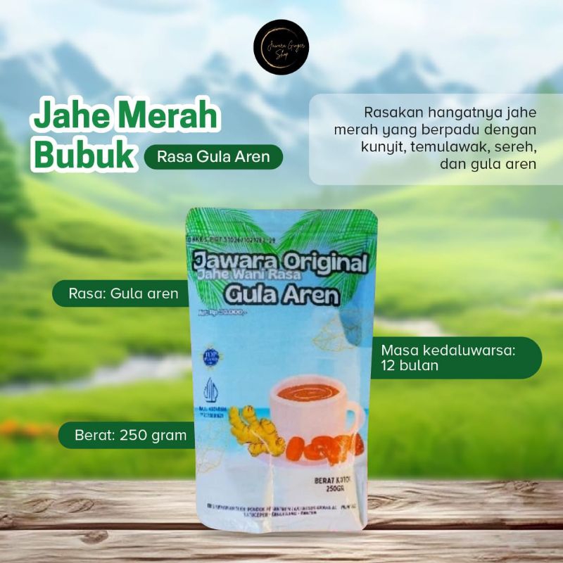 

JAHE MERAH SERBUK GULA AREN 250GR