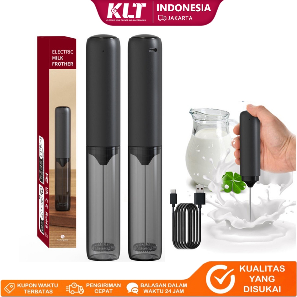 

junaidi_fahmi - cltion alat pembuat busa susu listrik - cocok frappe, latte, matcha & cokelat panas