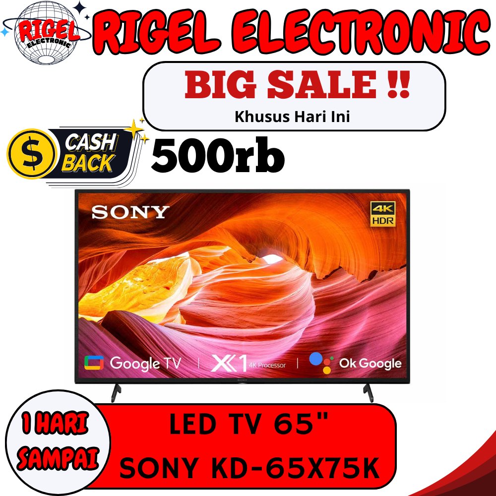 SONY KD-65X75K SMART 65 INCH GOOGLE TV UHD 4K 65X75K