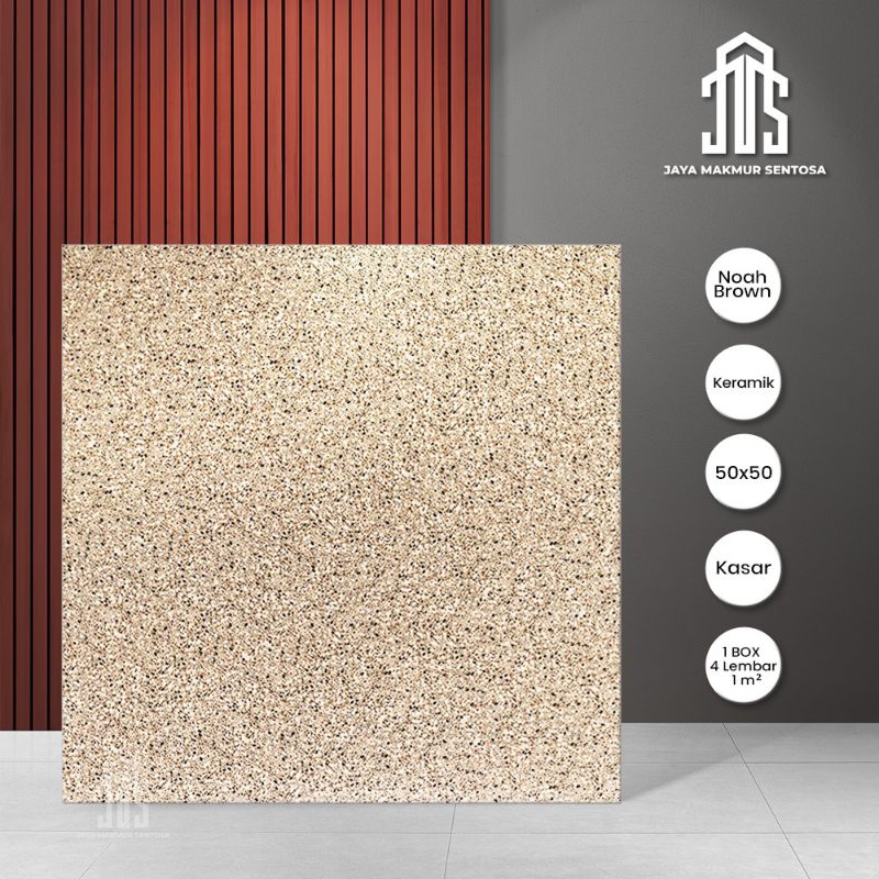 Keramik Lantai Teras Noah Brown 50x50