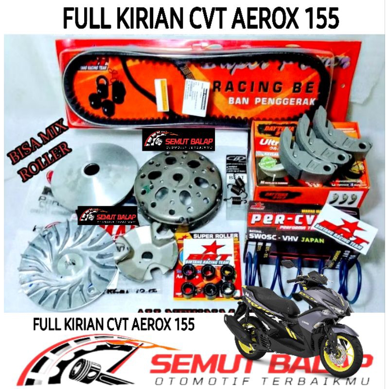 PAKET KIRIAN CVT NMAX 155 NEW BRT RACING PAKET KAMPAS GANDA DAYTONA CVT NMAX 155 NEW BRT RACING PAKE