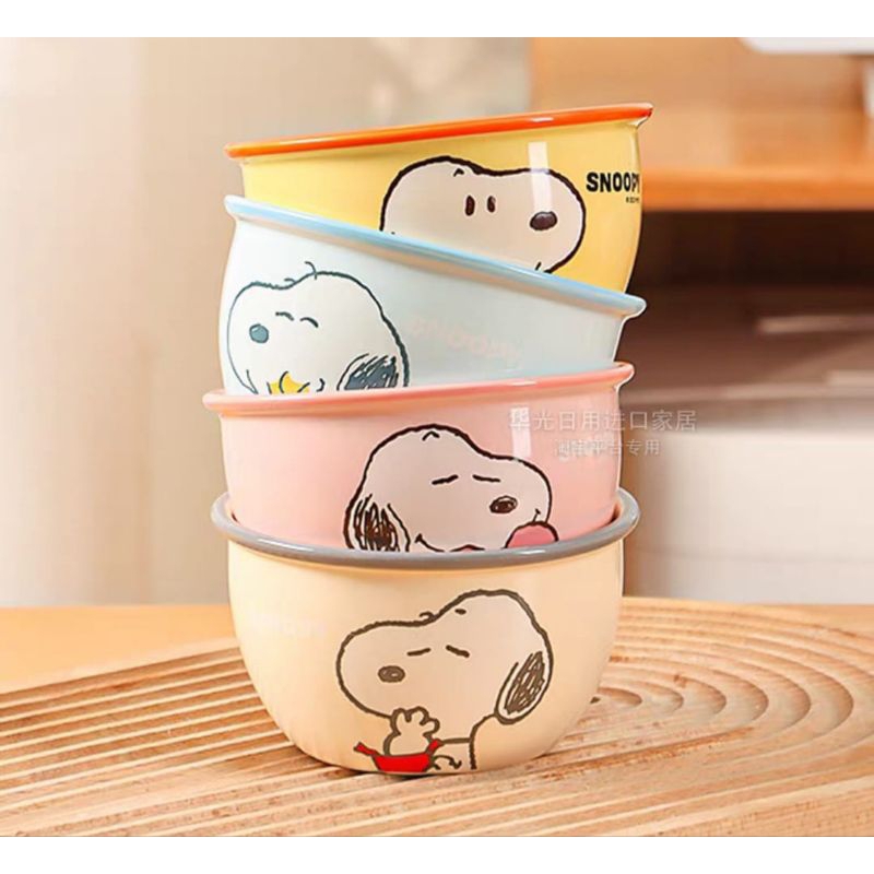ORIGINAL SNOOPY Mangkok Keramik Snoopy Peanuts Bowl Snoopy Mangkuk Snoopy Lucu Keramik