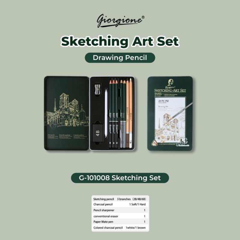

Giorgione Sketching Art Set 10pcs G-101008