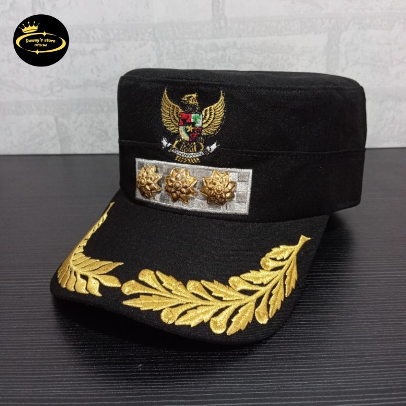 Topi Komando Bupati/Walikota Hitam Free Nama | Topi Bupati | Topi Walikota | Atribut Walikota | Atri