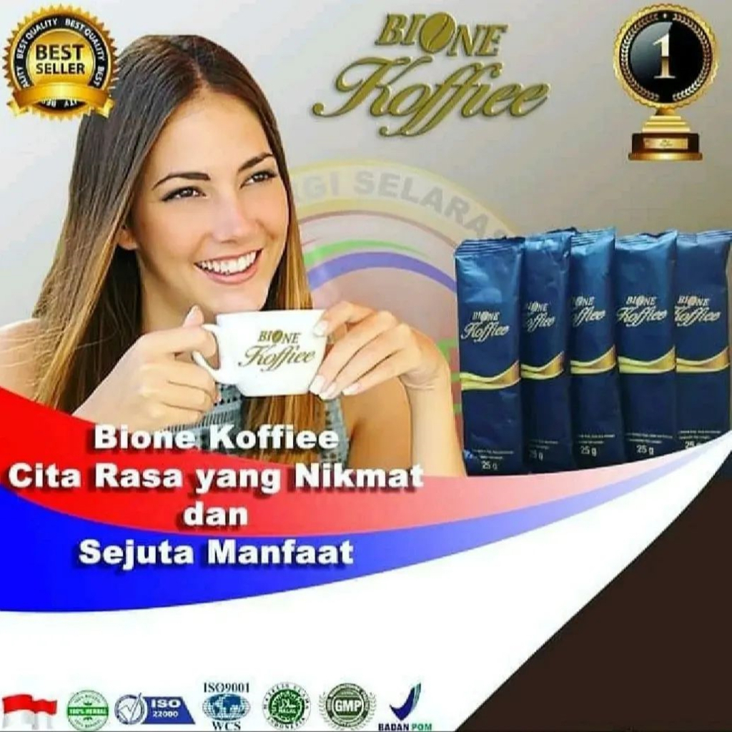 

ORIGINAL BIONE KOFFIEE 6 SACHET || KOPI HERBAL SPECIAL UNTUK KESEHATAN STAMINA