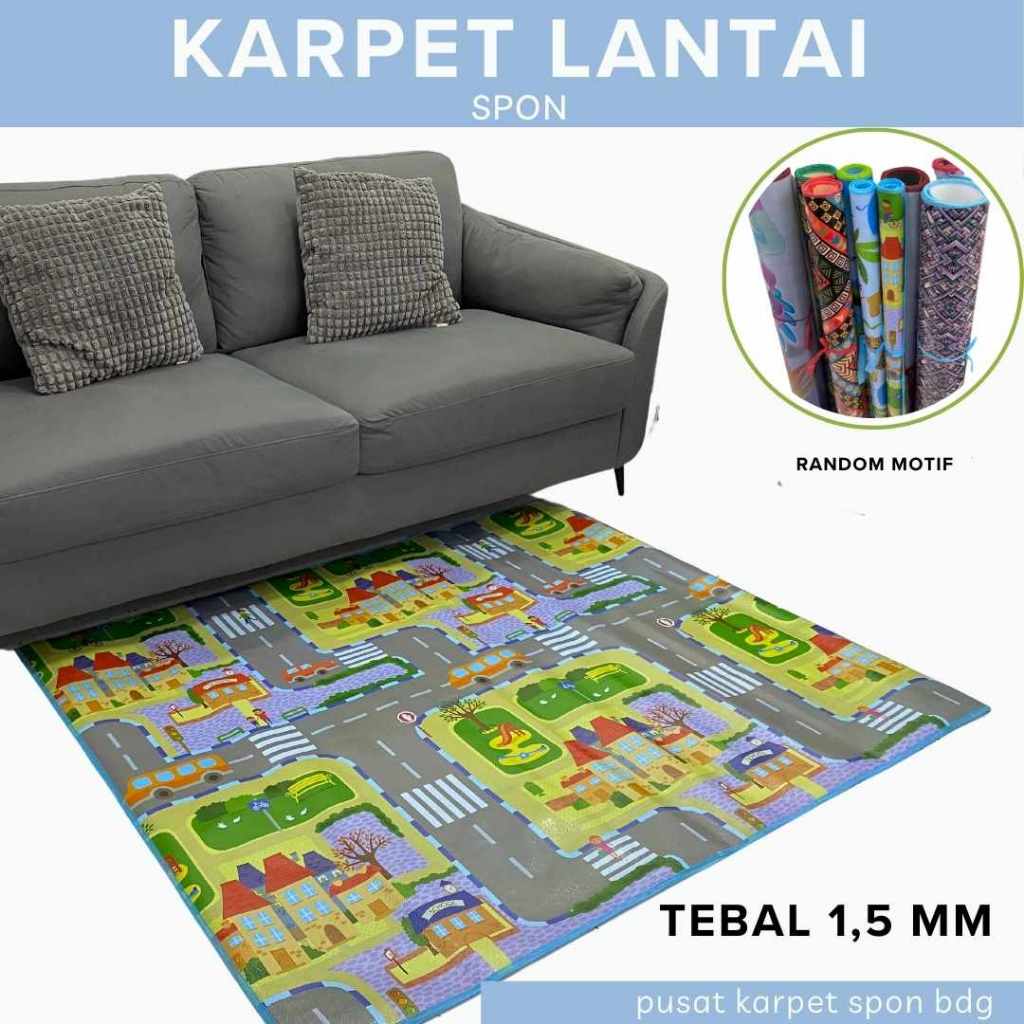 PUSAT TIKAR - TEBAL "1,5 MM" KARPET LANTAI / ALAS TIDUR / ALAS PIKNIK Spons Dekorasi