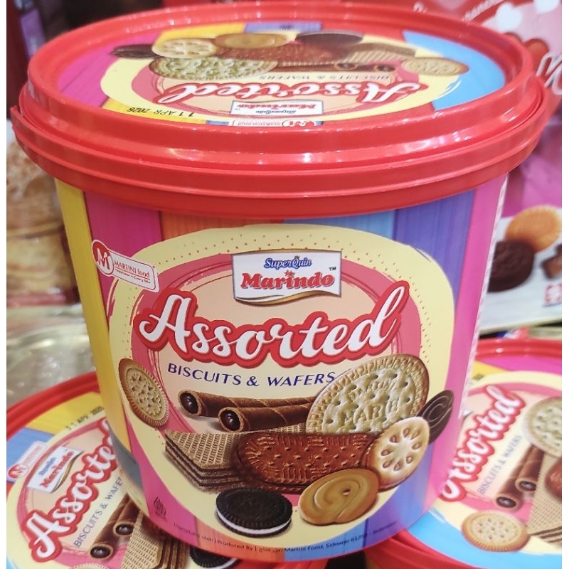 

Superquin Marindo Assorted biscuits & wafer biskuit toples aneka rasa set hadiah hampers parcel parsel idul fitri lebaran 400gr ie