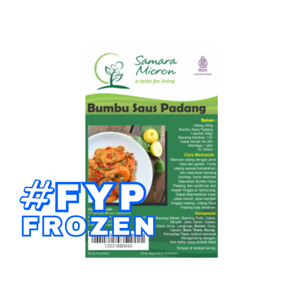 

MICRON BUMBU SAUS PADANG 45GR/ BUMBU MASAK INSTAN