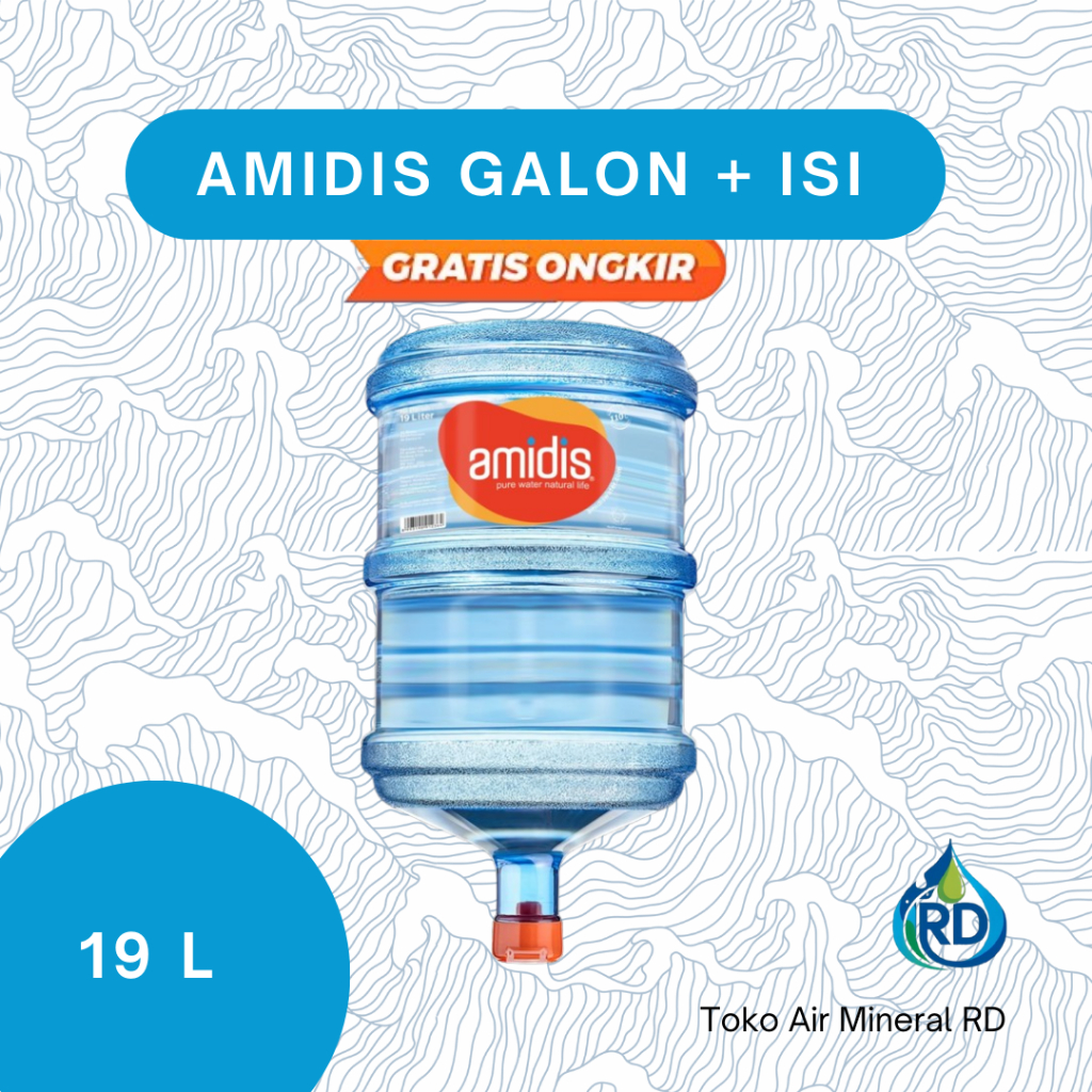 

RD - Galon AMIDIS - Isi 19 Liter - Air Minum Mineral Galon