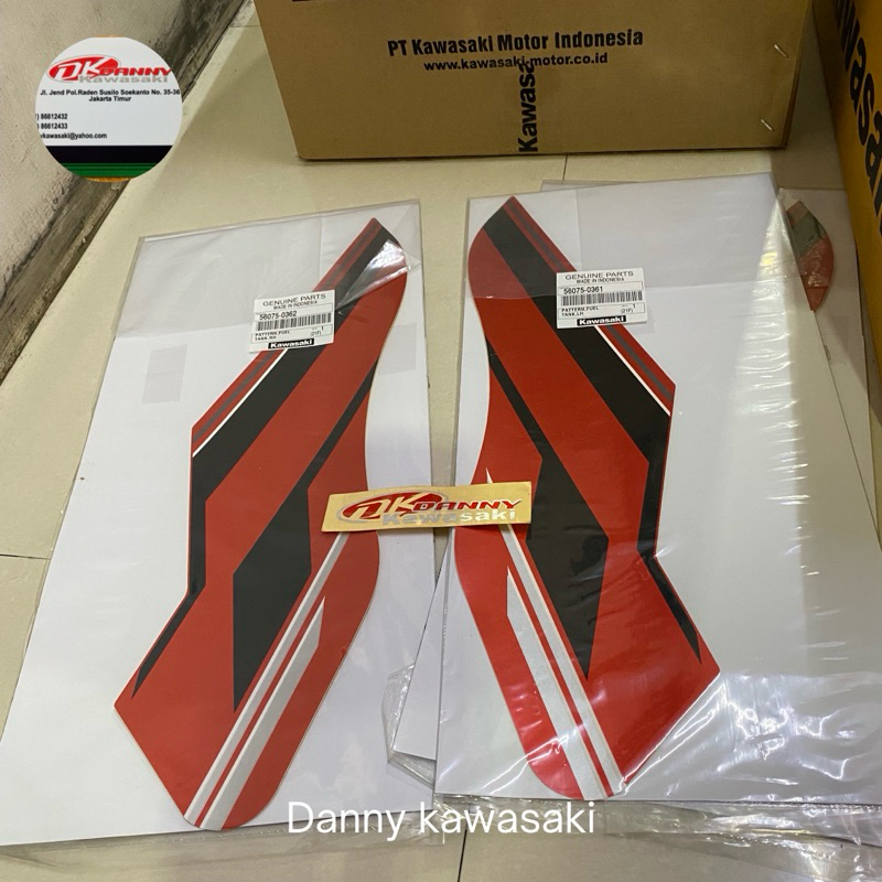 Stiker tangki ninja rr new orange 2015 kanan kiri original