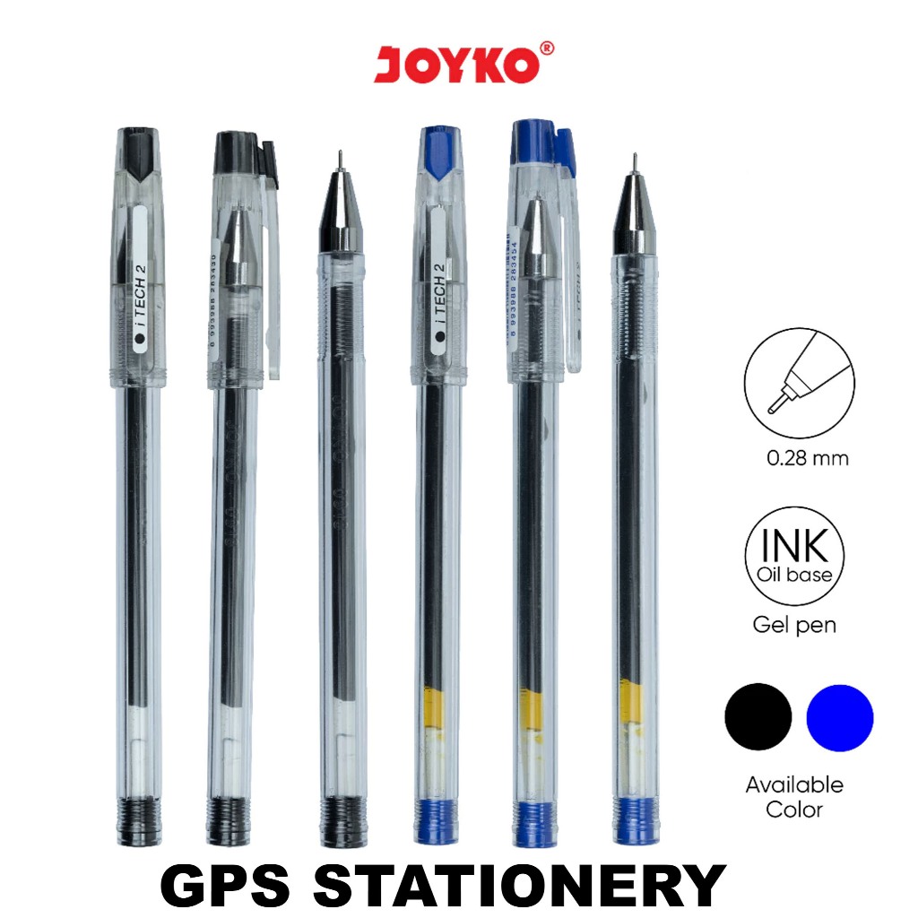 

Gel Pen Pulpen Pena Joyko GP-266 iTech 2 0.28 mm ( ISI 12 PCS )