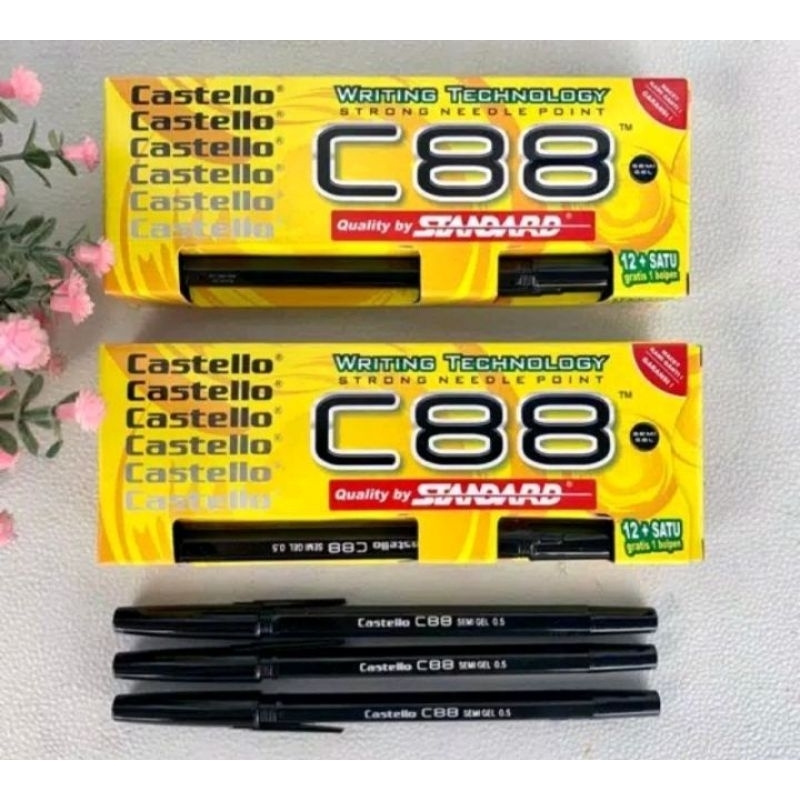 

Pulpen hitam STANDARD CASTELLO box isi 12+1 free