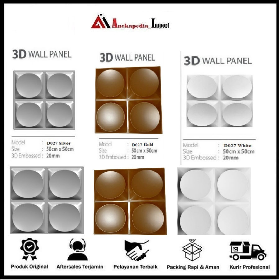 Wallpaper Dinding - Wallpaper 3D - Tridi Wallpaper - PVC Wallpanel D027 - Stiker Dinding - Stiker Di