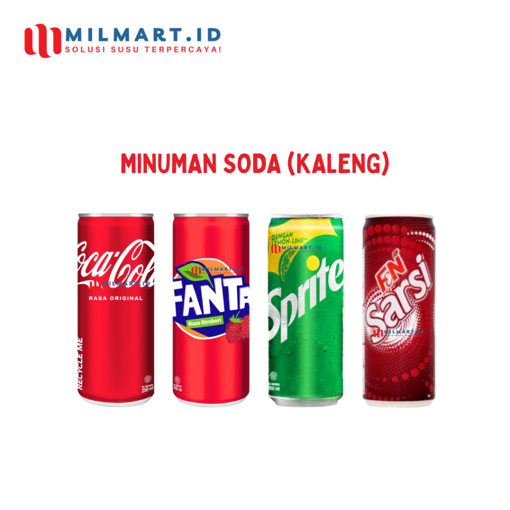 

MINUMAN SODA KALENG 250ML COCA-COLA/SPRITE/FANTA/SARSI SOFY DRINK