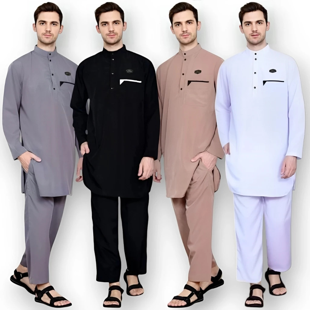 Setelan Koko Pakistan Pria Dewasa - Baju Koko Dewasa - Setelan Pakistan Pria Muslim - Setelan Baju K