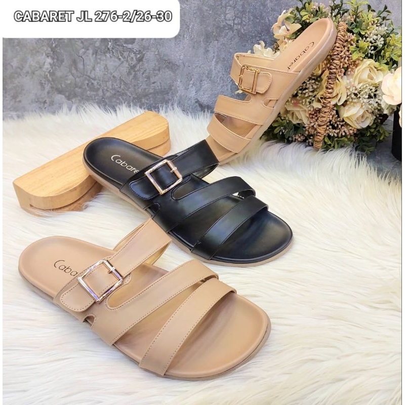 Sandal Teplek/Flat Cabaret JL 276-2 Wanita (aligator)