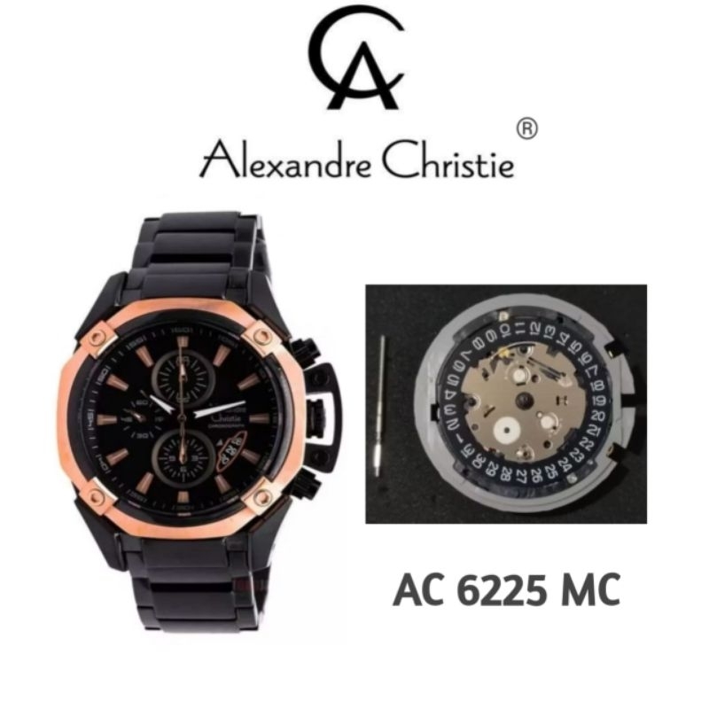 Mesin Jam Tangan Alexandre Christie Original  Type AC 6225MC