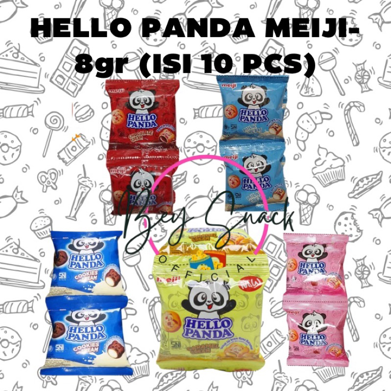 

HELLO PANDA MEIJI COKLAT / MILK /STRAWBERRY / CARAMEL/ COOKIE N CREAM - 8gr ( ISI 10 PCS)