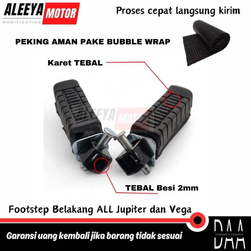 Foot step Belakang Jupiter Z1 Z NEW MX VEGA ZR VEGA R NEW FORCE STEP MOTOR AL02