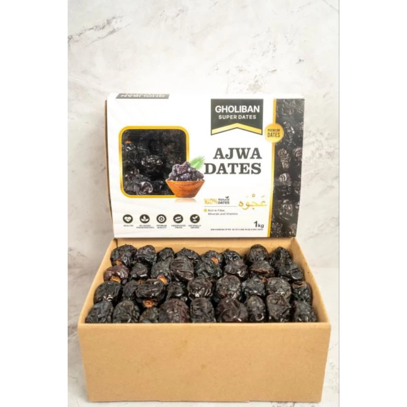 

Kurma Ajwa Original ASLI KURMA AJWA GHOLIBAN 1 kg Kemasan Kotak