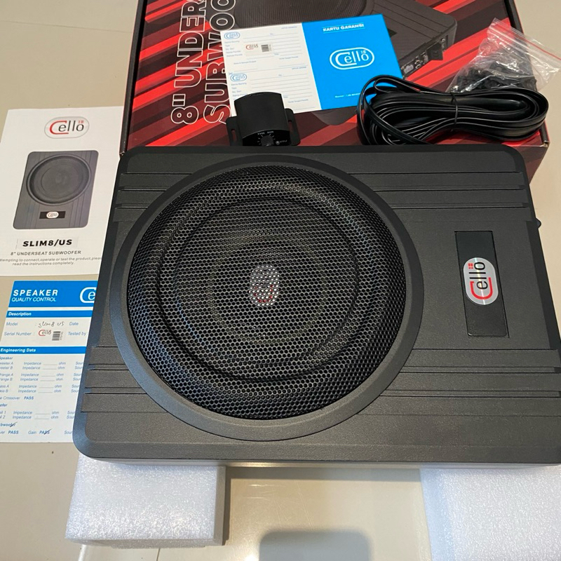 subwoofer aktif Cello Slim 8 US ( underseat) , subwoofer kolong premium sound