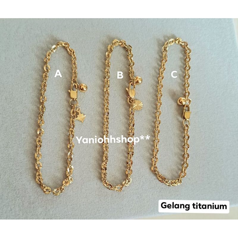 gelang tangan nuri kaitan lobster titanium anti karat anti luntur
