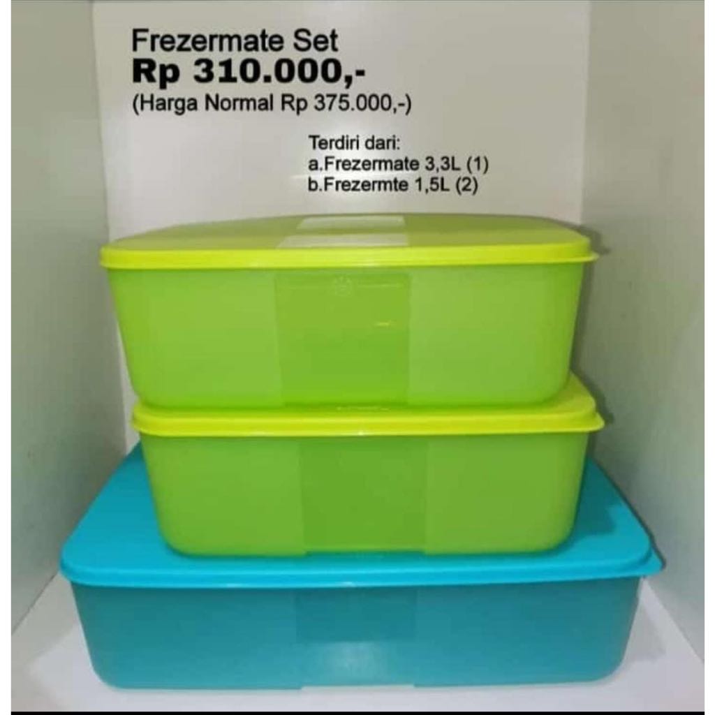 Freezer Mate Set / Wadah Penyimpanan Makanan Kulkas Tupperware Original Termurah