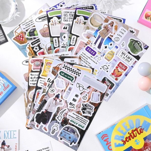 

[yaestage] 4Sheets KOREAN MAGAZINE SHARED HEARTBEAT Style Fashion Sticker Jurnal Deco Stiker Hias