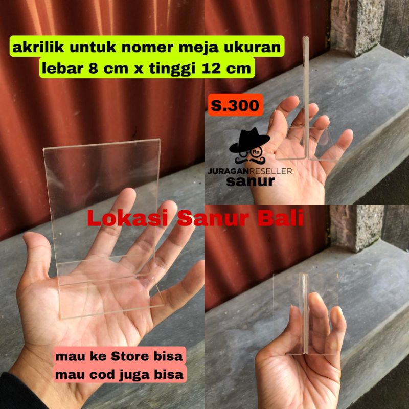 

Akrilik nomer meja size L 8cm x T 12cm tent card tent holder akrilik tebal 2mm bening