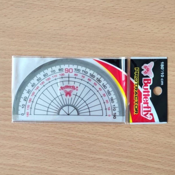 

Penggaris Busur Derajat Butterfly 180/10 cm Protractor No.4 [PER PCS] | GF