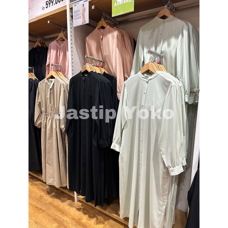 WOMEN Gaun Kemeja Rayon UNIQLO