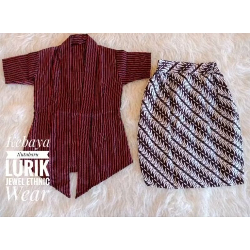 KEBAYA KUTUBARU LURIK ANAK LENGAN PENDEK